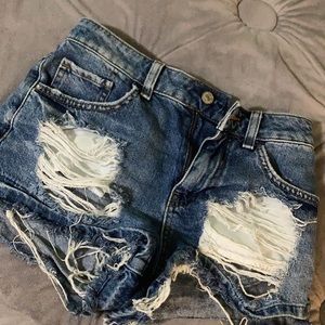 Forever 21 distressed denim shorts.